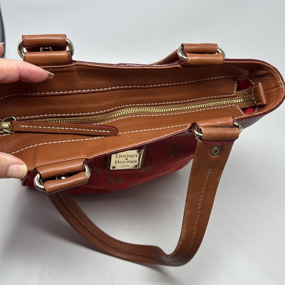 Dooney & Bourke Classic Monogram Canvas Leather Bag - Picture 8 of 16